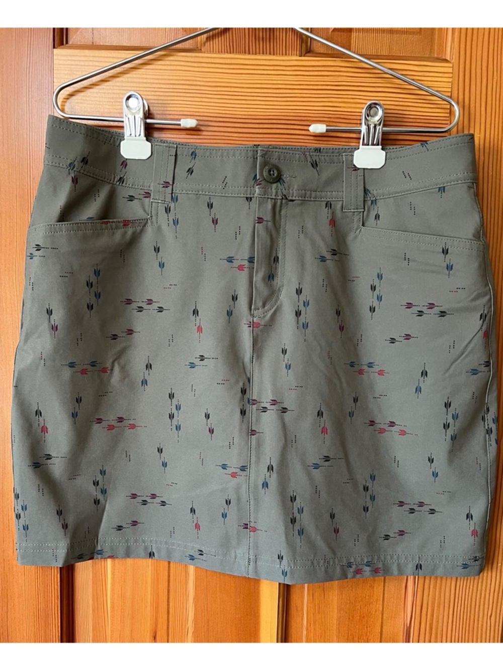 Eddie Bauer Olive Green Printed  Skort